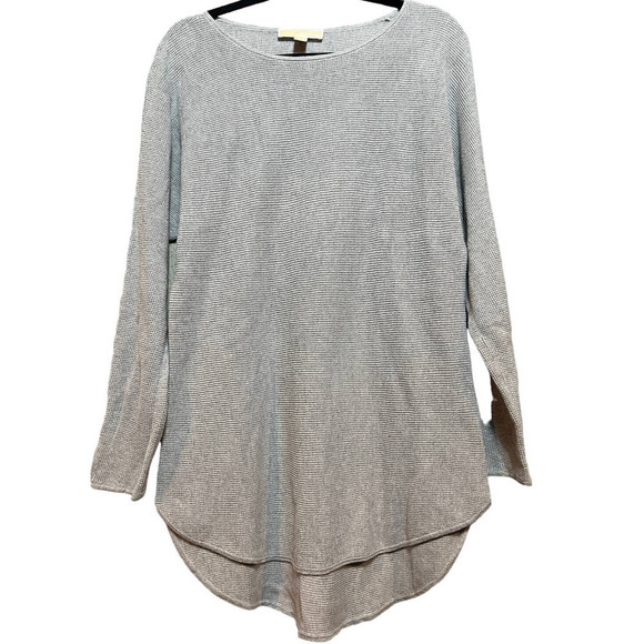 Michael Kors Long Sleeve Waffle Knit Sweater Top - Picture 2 of 5